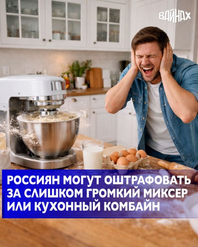Россиян могут оштрафовать за громко работающую бытовую технику, например, миксер или кухонный комбайн, если звук громче, чем предусмотрено установленными нормативами
