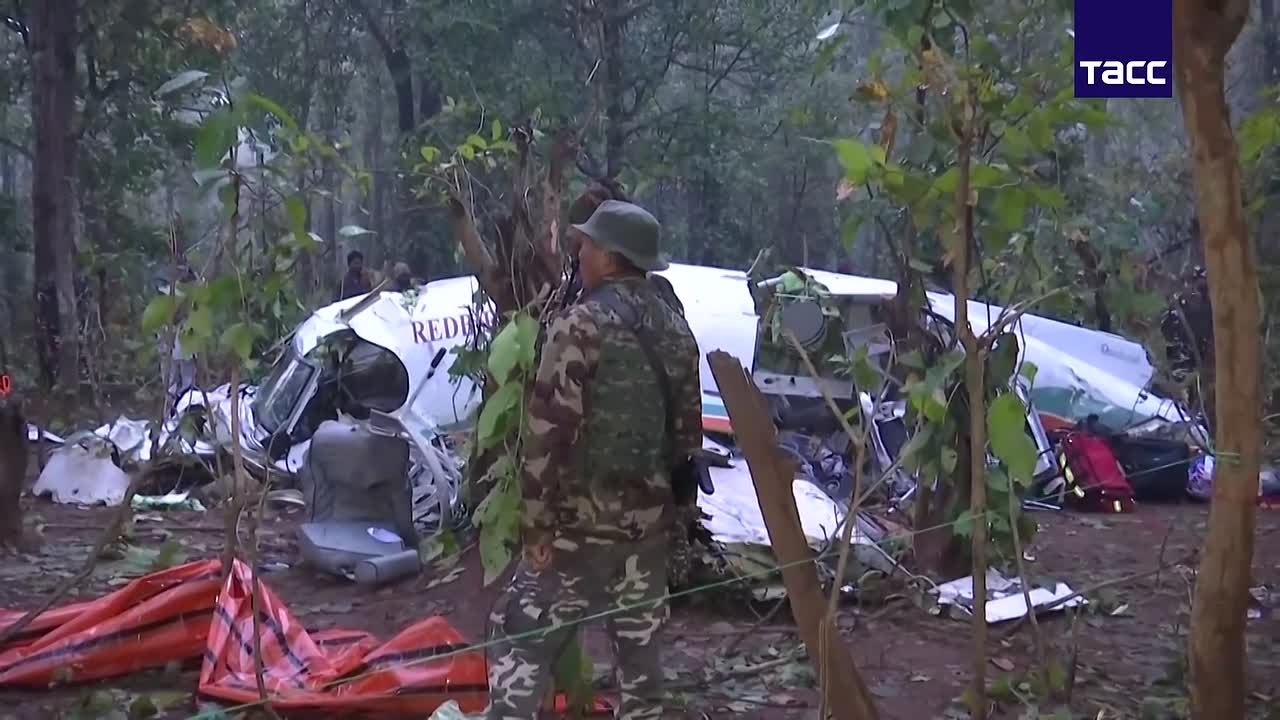 Все семь человек на борту разбившегося в Индии медицинского самолета погибли, сообщили в полиции