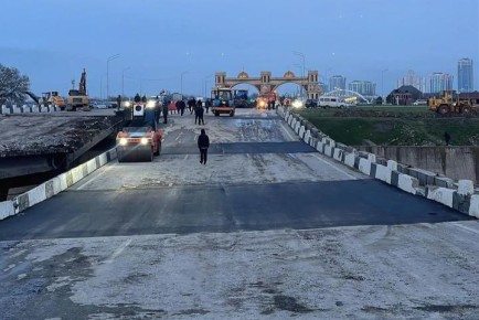 В Чеченской Республике частично открыли мост через реку Аргун: движение разрешено только для легковых машин и пассажирского транспорта