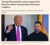 Трамп пригрозил прекратить поставки оружия Украине, если Европа не примет участие в открытии Ормузского пролива, — утверждает The Financial Times