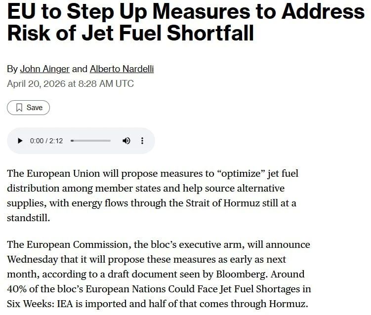 �� ������������ ������������� ����������� ��-�� ���������������� �������, � Bloomberg