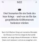 ������� ��������: ����� ����� � ����� ��������� �� ������ ������� �������� �������, �� � ���������� ������ ��� - Neue Zrcher Zeitung