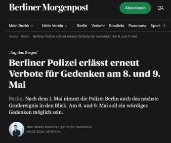 � ������� �� 8 � 9 ��� ����� ��������� ����� ����, ��������, �����, ������� ���������, �����, ������ � ������ ������������ ���� Z � V � ������������ ����, �������� Berliner Morgenpost