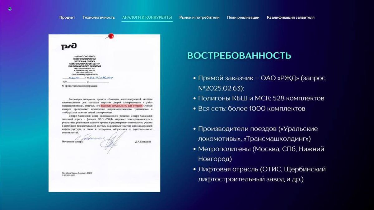 Проект интеллектуальной системы контроля дверей электропоездов SmartDoorGuard, разработанный студентом Института цифровой экономики и технологического предпринимательства ГГНТУ им. акад. М.Д. Миллионщикова Сайд-Магомедом... Проект интеллектуальной системы контроля дверей электропоездов SmartDoorGuard, разработанный студентом Института цифровой экономики и технологического предпринимательства ГГНТУ им. акад. М.Д. Миллионщикова Сайд-Магомедом...