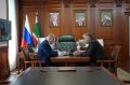Дорогие друзья!. Сегодня Руководитель Администрации Главы и Правительства ЧР Галас Таймасханов провёл рабочую встречу с ректором Чеченского государственного университета им. А-Х.А. Кадырова Заурбеком Саидовым