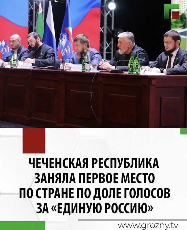 Чеченская Республика показала самый высокий в стране результат по уровню поддержки партии «Единая Россия» на выборах депутатов Государственной Думы РФ девятого созыва